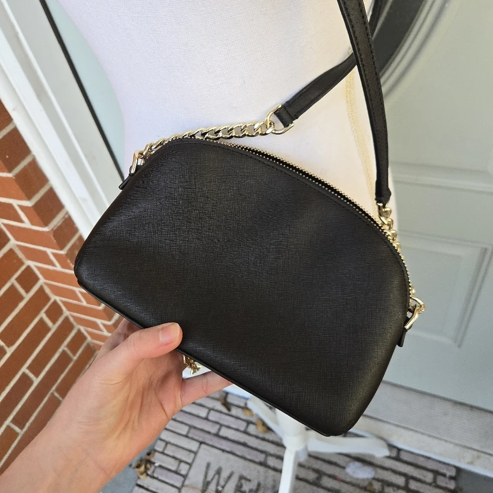 Kate Spade Hilli Leather Crossbody Bag Black
